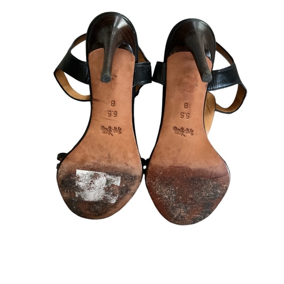 Coach Izzy Woven T-Strap High Heel Sandals Size 5.5 black - Picture 4 of 8